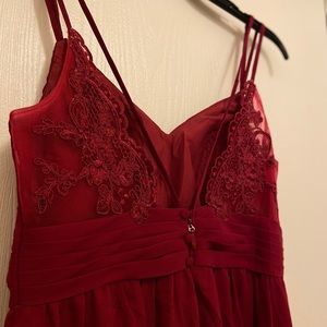 Burgundy bridesmaids dress